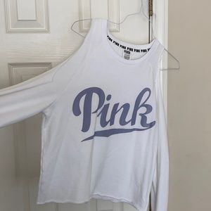 Pink shoulderless Shirt
